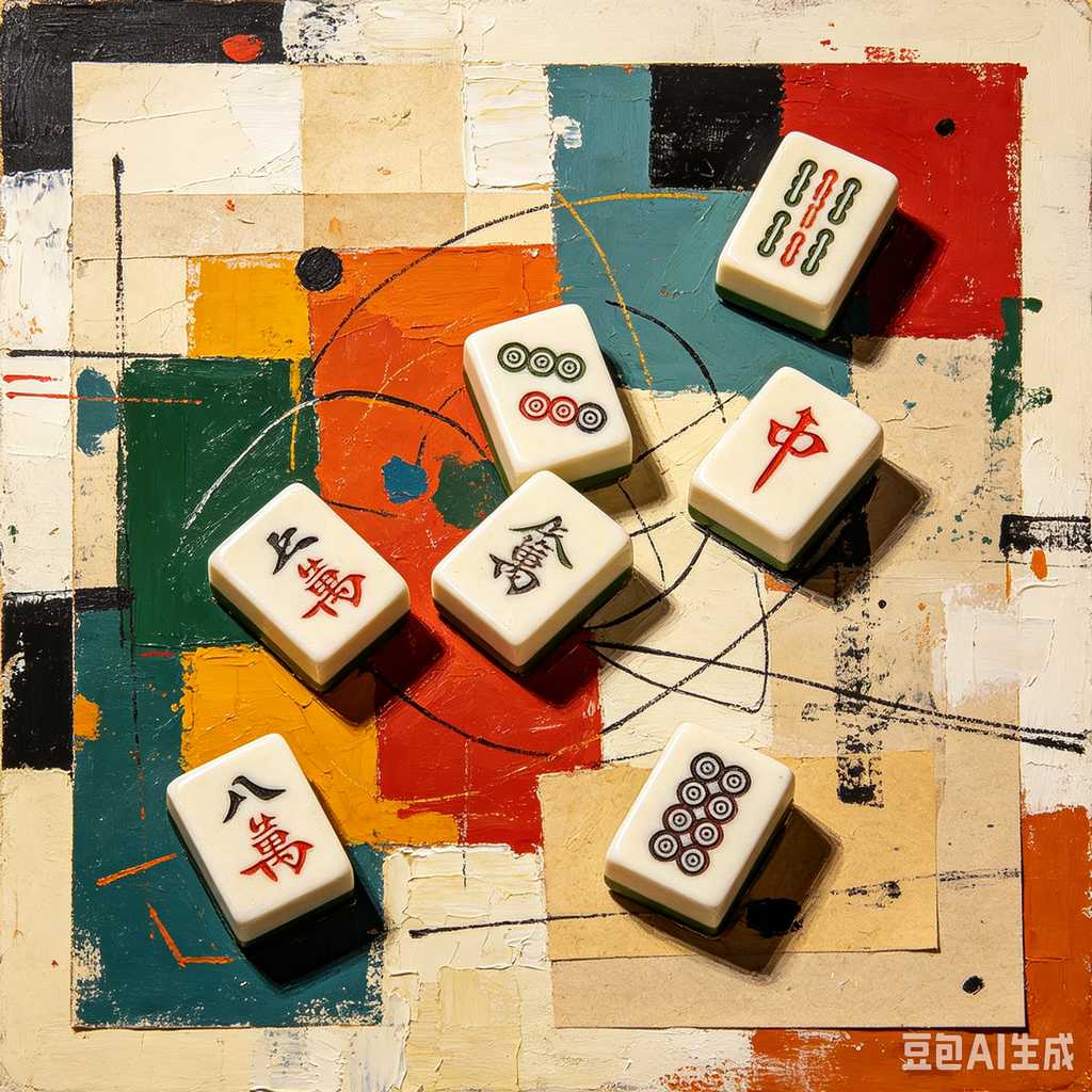 gradient green mahjong set
